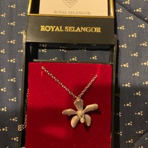 Orchid flower necklace